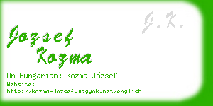jozsef kozma business card
